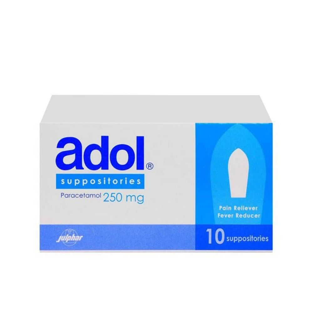 ADOL 250 MG SUPPOSITORIES, 10 PCS (1)
