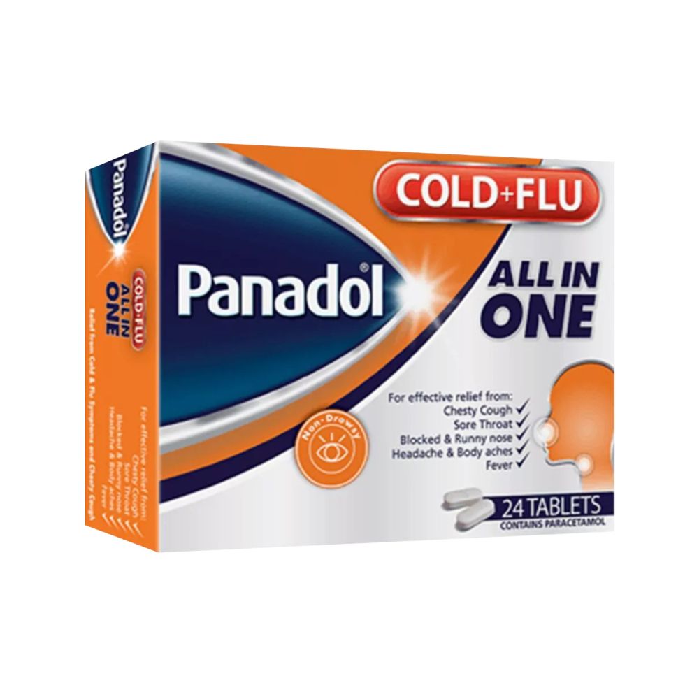 PANADOL COLD & FLU ALL IN ONE TABLET 24'S (1)