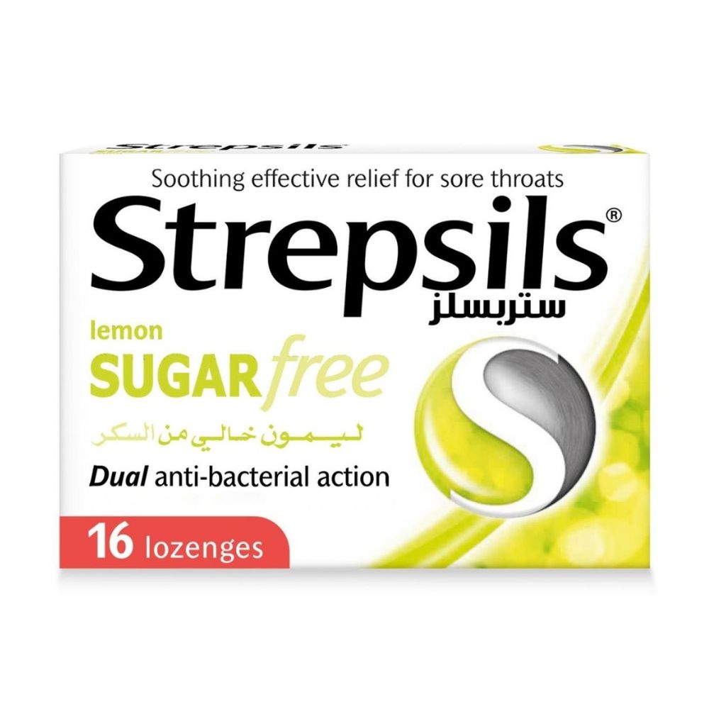 STREPSILS LEMON SUGAR FREE LOZENGES 16'S (1)