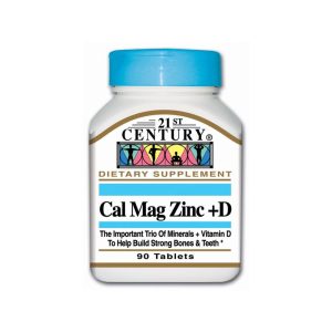 21ST CENTURY CALCIUM, MAGNESIUM, ZINC PLUS VITAMIN D TAB 90'S