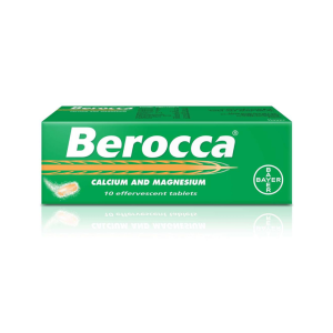 BEROCCA WITH CALCIUM & MAGNESIUM EFFERVESCENT TABLET 10'S