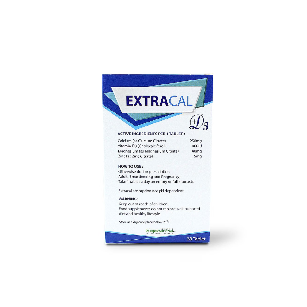 EXTRACAL +D3 TABLET 28’S (1)