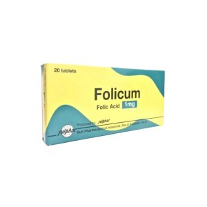 FOLICUM 1 MG TABLET 20'S