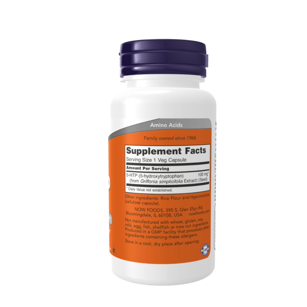 NOW 5-HTP 100 MG VEG CAPSULE 60’S (1)