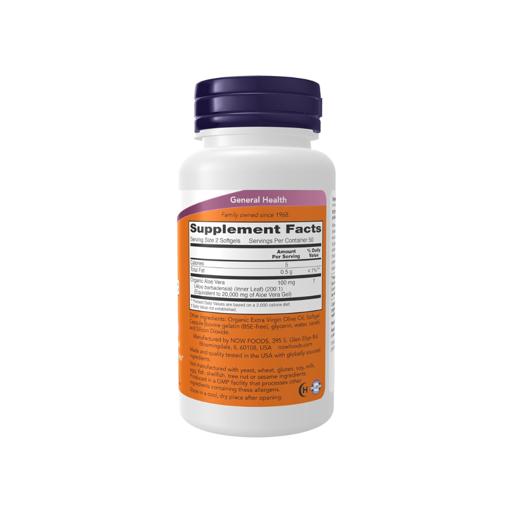 NOW ALOE VERA 10,000 MG SOFTGEL CAPSULE 100’S (1)