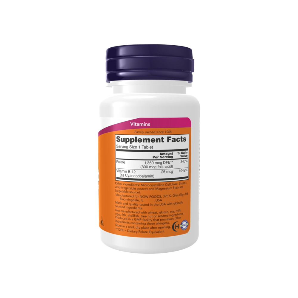 NOW FOLIC ACID 800 MCG TABLET 250’S