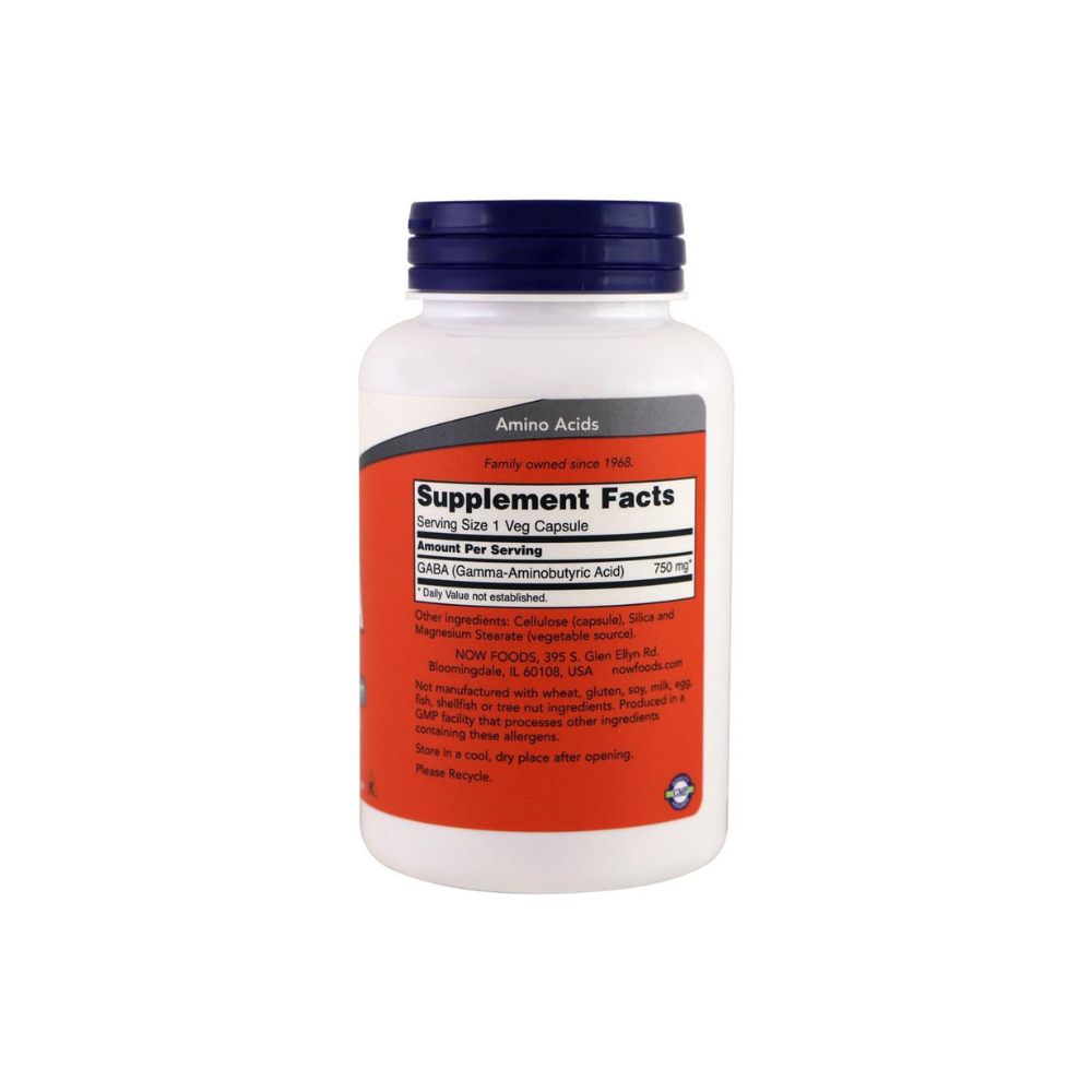 NOW GABA 750 MG VEG CAPSULE 100’S