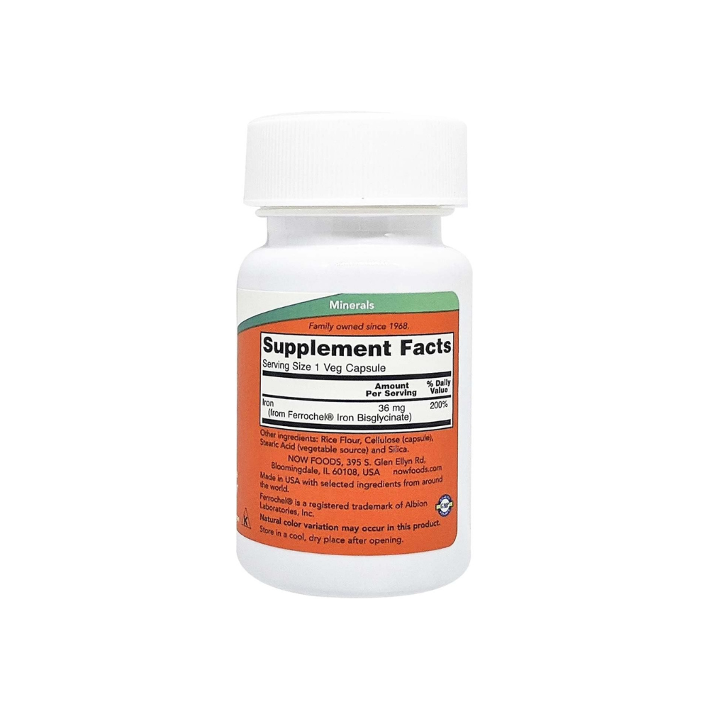 NOW IRON 36 MG CAPSULE 30’S