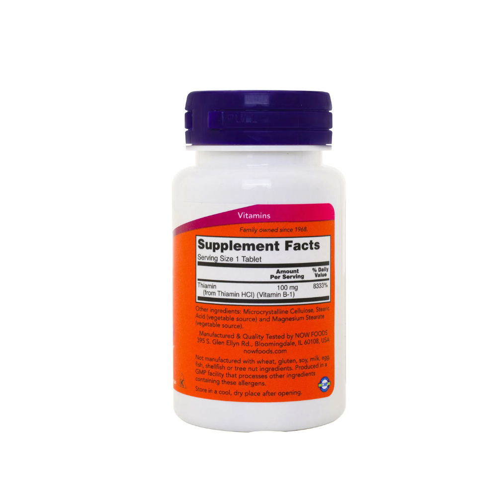 NOW VITAMIN B-1 100 MG TABLET 100’S