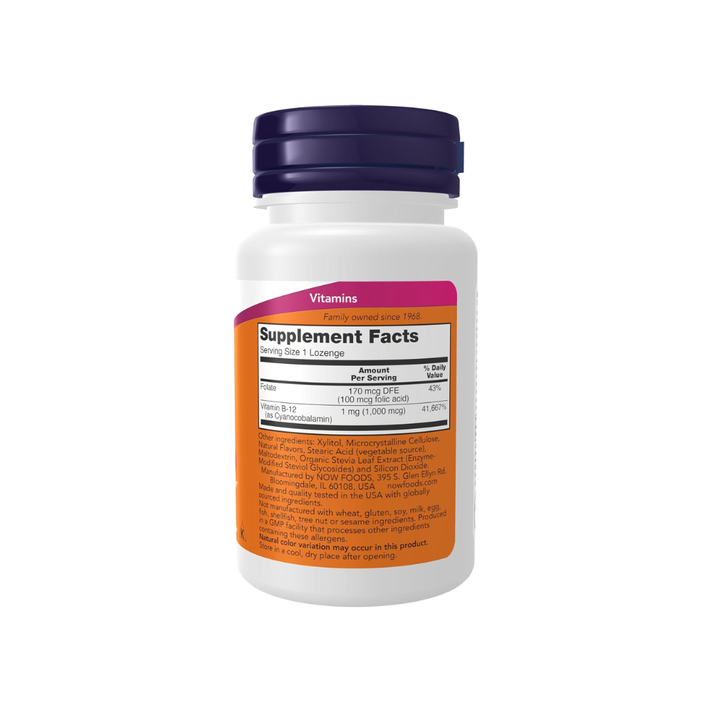 NOW VITAMIN B-12 1000 MCG LOZENGES 100’S