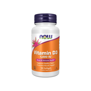 NOW VITAMIN D3 1000 IU SOFTGEL 180'S