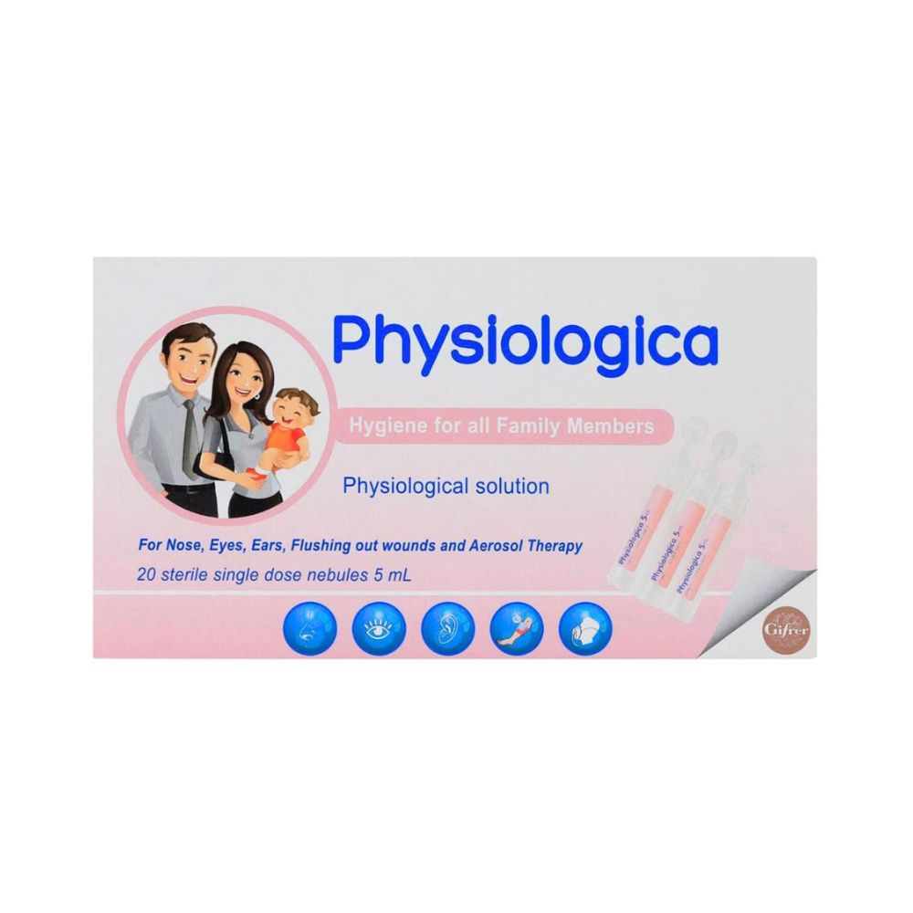 PHYSIOLOGICA SOLUTION 5 ML VIAL, 20'S (1)