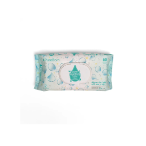 PUREBORN MOISTURE WIPES 60'S