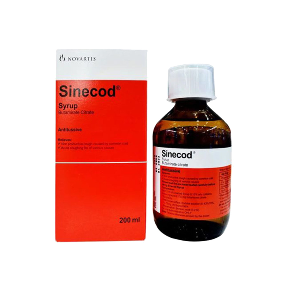 SINECOD 0.15% SYRUP 200 ML
