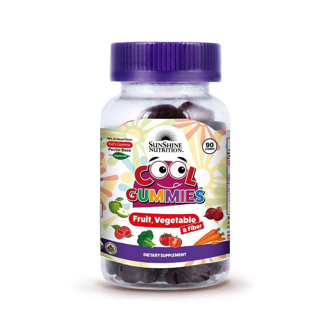 SUNSHINE NUTRITION COOL GUMMIES VEGETABLE & FIBER 90'S