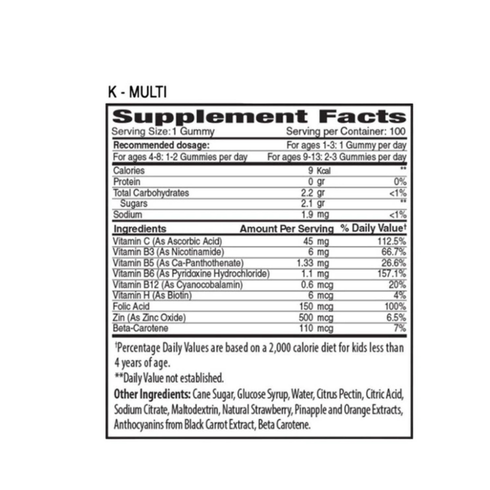 THE GUMMIES CO MULTIVITAMIN FOR KIDS 100’S (1)