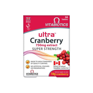 VITABIOTICS ULTRA CRANBERRY 750 MG TABLET 30'S