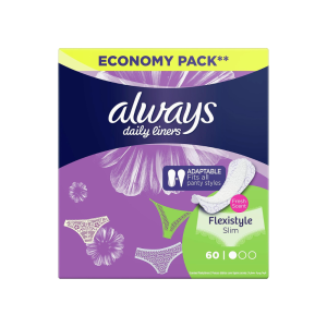 ALWAYS DAILY LINERS FLEXISTYLE SLIM 60 PADS