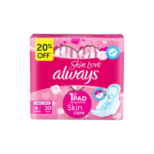 ALWAYS SKIN LOVE LARGE 30 PADS