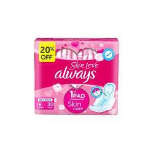 ALWAYS SKIN LOVE LARGE 30 PADS