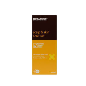 BETADINE SCALP & SKIN CLEANSER  125 ML