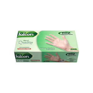FALCON EXAMINATION GLOVES VINYL MEDIUM