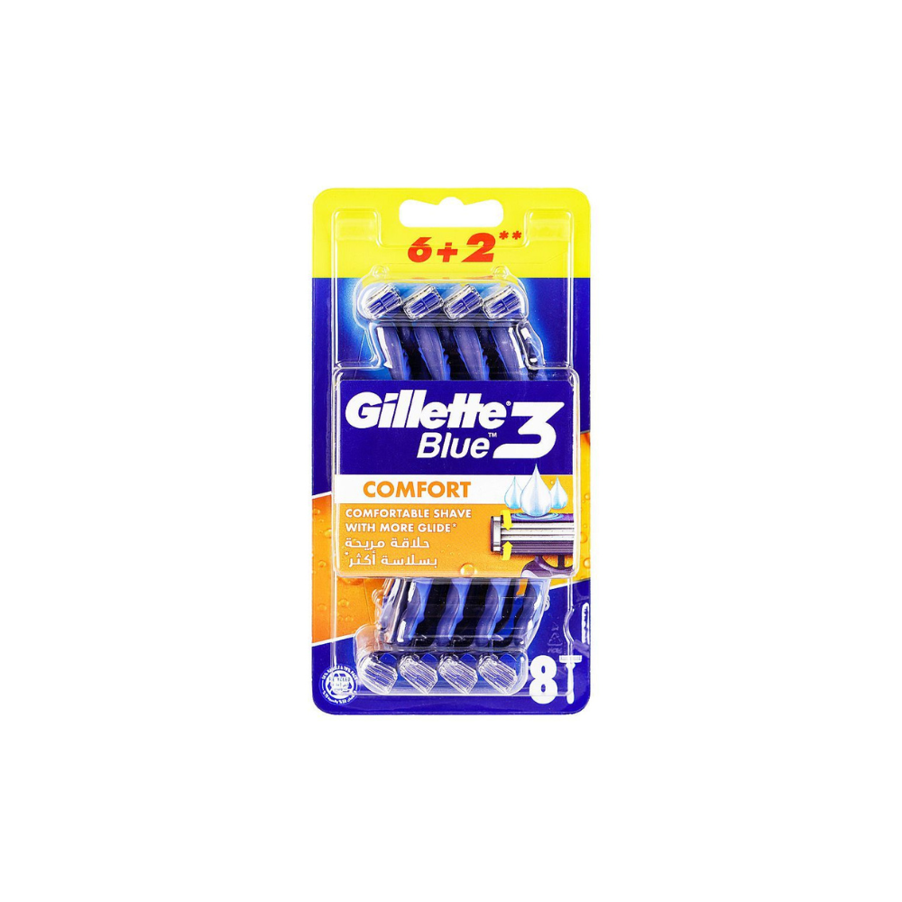 GILLETTE BLUE 3 COMFORT 8 PCS