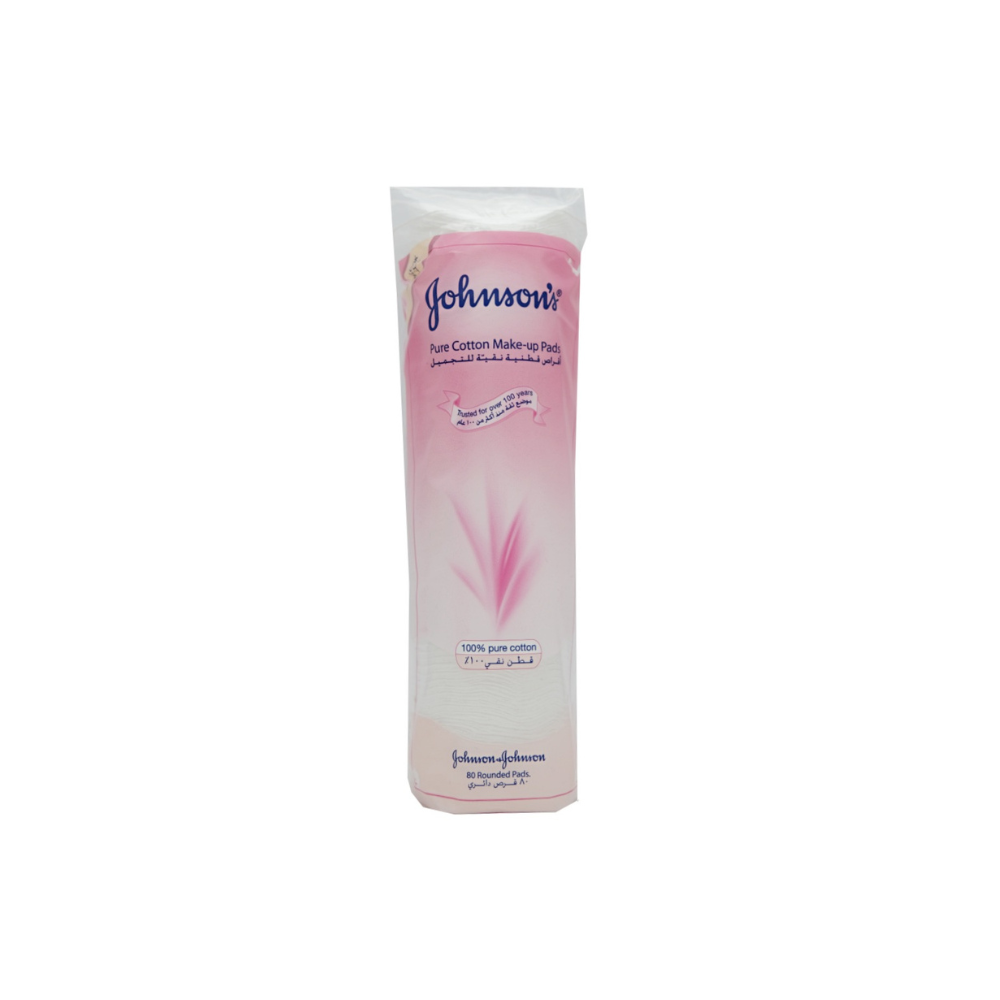JOHNSONS PURE COTTON MAKE-UP PADS 80'S