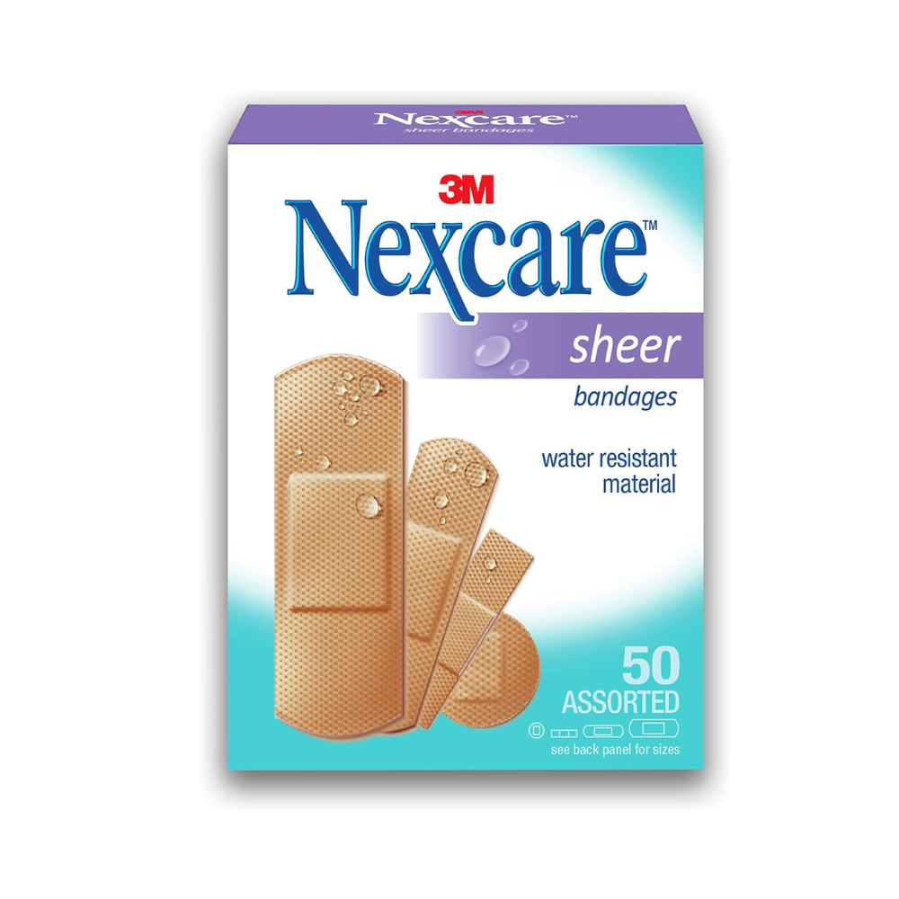 NEXCARE SHEER BANDAGE ASSORTED 50'S