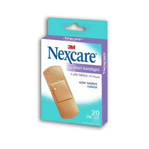 NEXCARE SHEER BANDAGE ONE SIZE 20'S