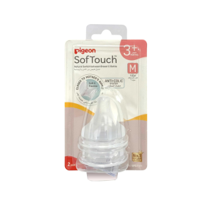 PIGEON SOFTOUCH WIDE NECK NIPPLES (M) 2PCS