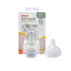 PIGEON SOFTOUCH WIDE NECK NIPPLES (S) 2PCS