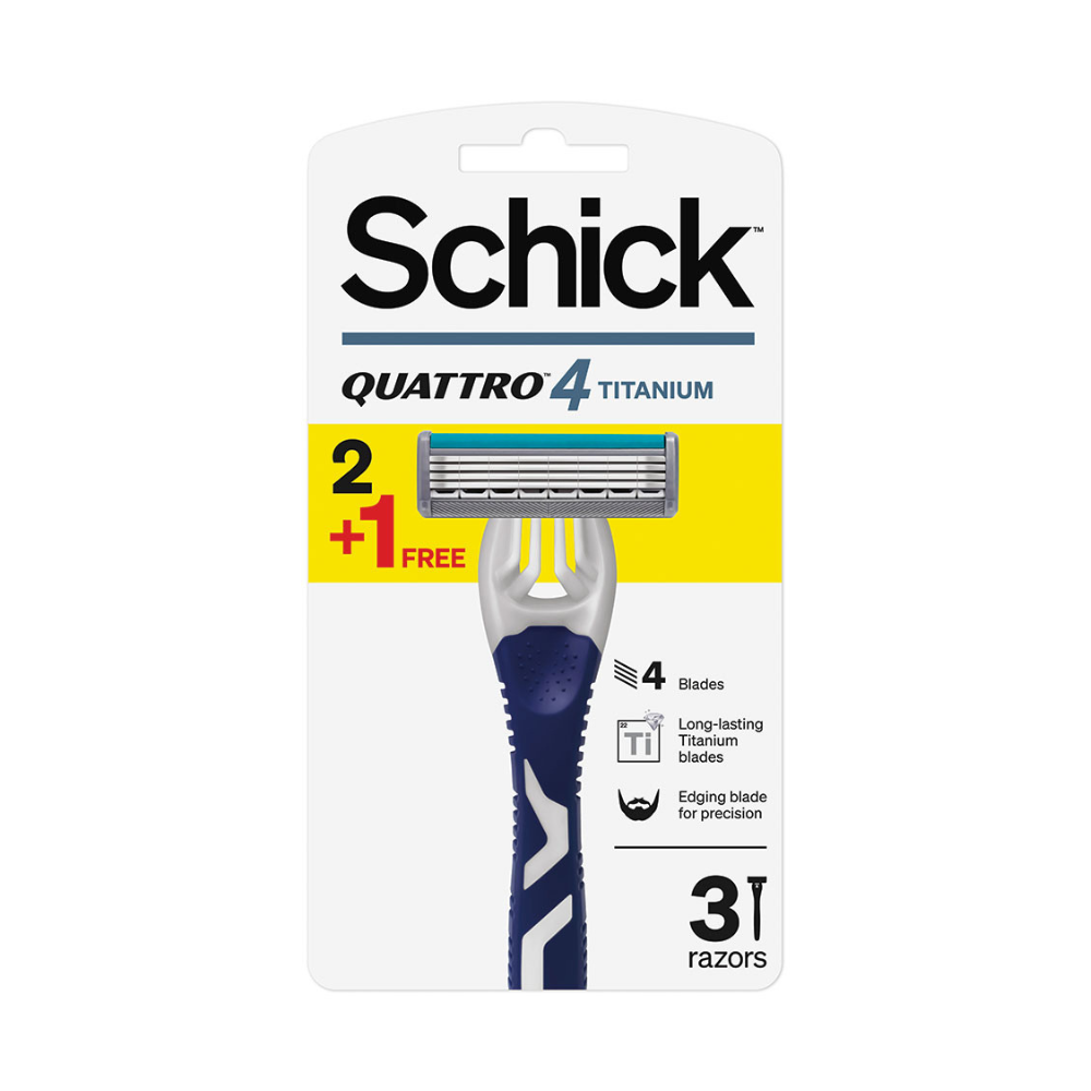 SCHICK QUATTRO 4 TITANIUM 2+1